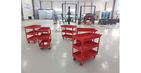 Mẫu xe đẩy, kệ đựng đồ nghề 3 ngăn tại NPRO